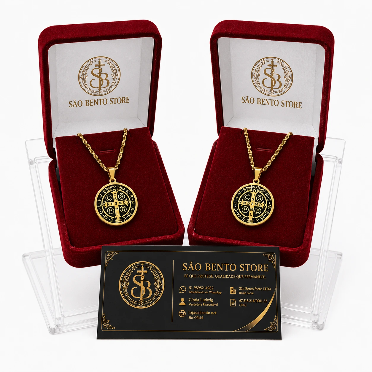 Combo 2 Medalhas de São Bento